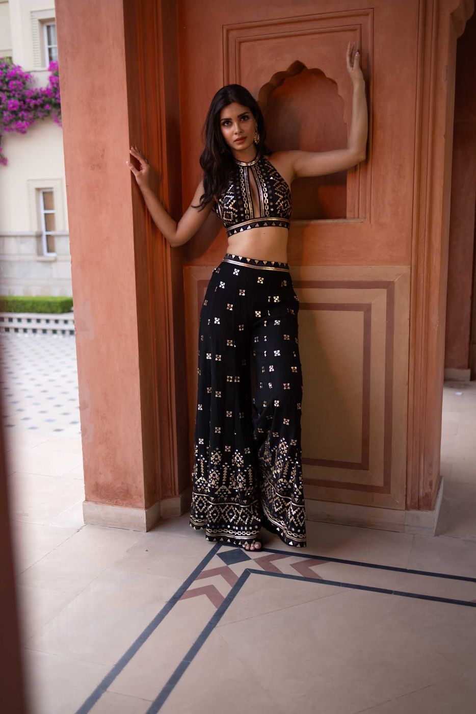 A model showcasing Diana Penty In Jiya Black Coord Set Feature image by Gopi Vaid from Gopi Vaid's collection