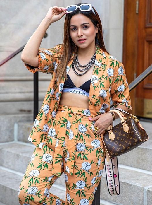 A model showcasing Columbine Summer Coord Set by Fuga Clothing from Fuga Clothing's collection