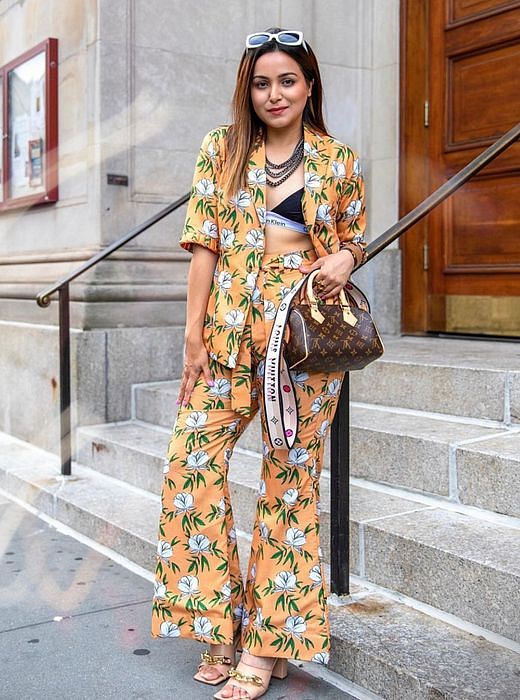 A model showcasing Columbine Summer Coord Set by Fuga Clothing from Fuga Clothing's collection