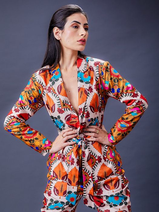A model showcasing Leafy Tango Coord Set by Fuga Clothing from Fuga Clothing's collection