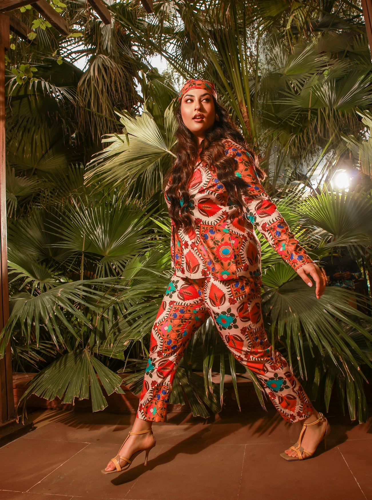 A model showcasing Leafy Tango Coord Set Feature image by Fuga Clothing from Fuga Clothing's collection