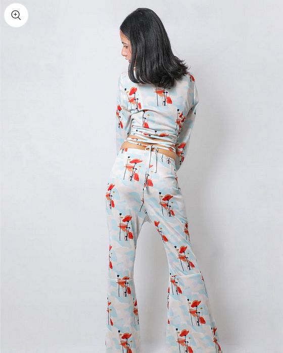 A model showcasing Painted Floret Catfish Coord Set by Fuga Clothing from Fuga Clothing's collection