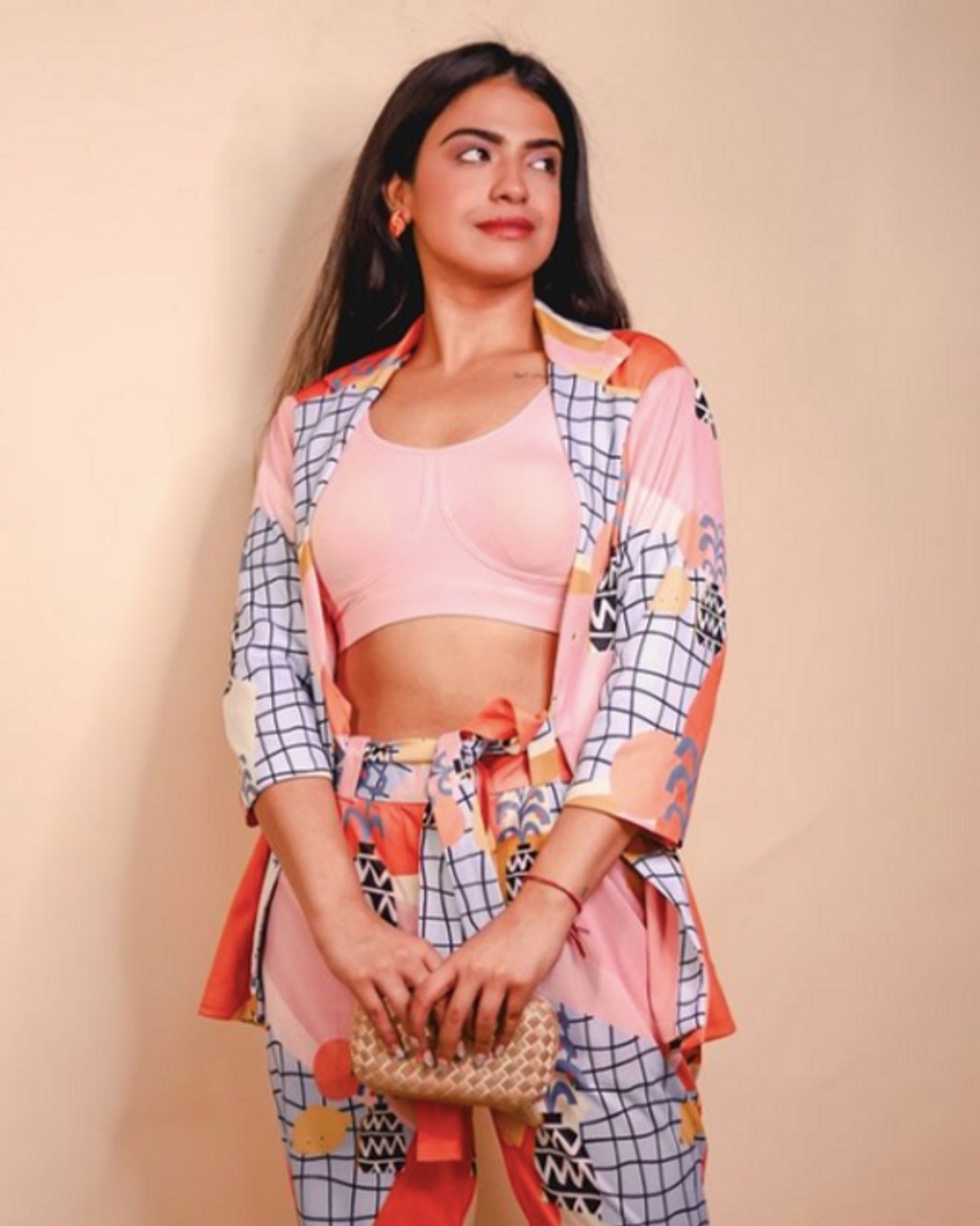 A model showcasing Pine Pop Blazer Coord Set Feature image by Fuga Clothing from Fuga Clothing's collection