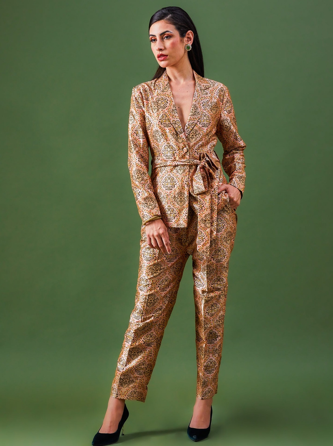 A model showcasing Taupe Coord Set Feature image by Fuga Clothing from Fuga Clothing's collection