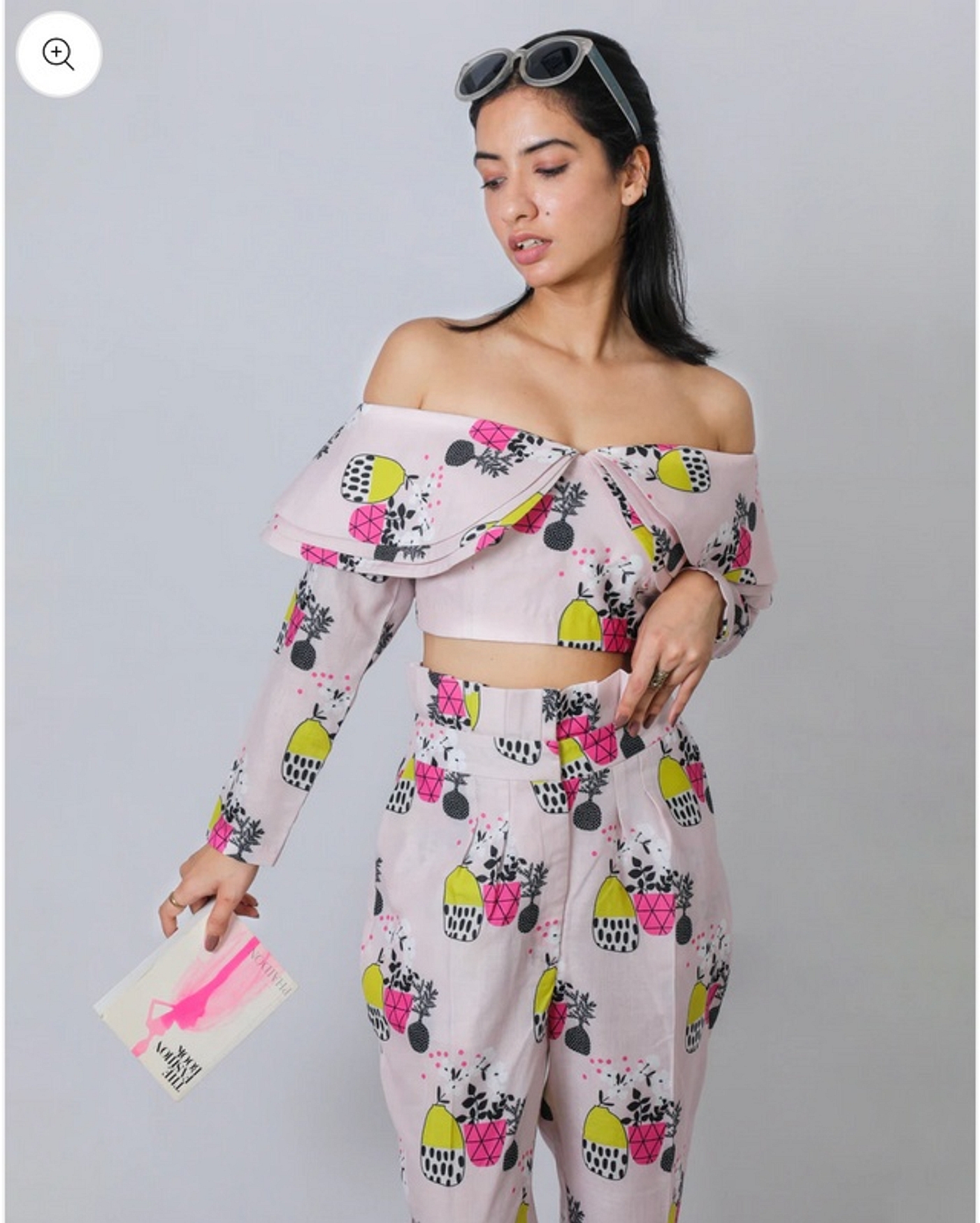 A model showcasing Tropical Vase Coord Set Feature image by Fuga Clothing from Fuga Clothing's collection