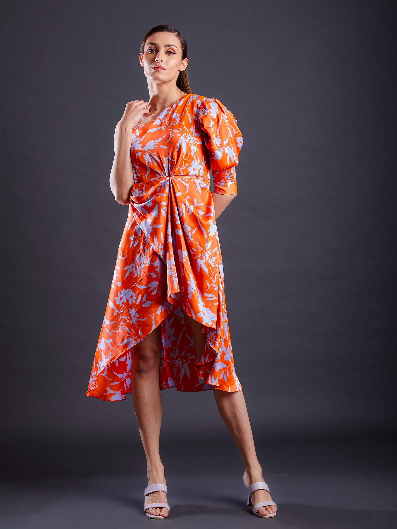 A model showcasing Tangerine Dress Feature image by Fuga Clothing from Fuga Clothing's collection