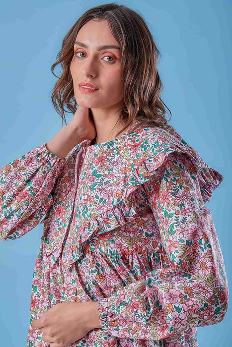 A model showcasing Heart Collared Dress by Fuga Clothing from Fuga Clothing's collection A model showcasing Heart Collared Dress by Fuga Clothing from Fuga Clothing's collection