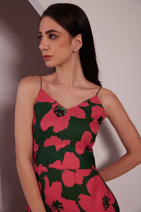 A model showcasing Alice Dress by Fuga Clothing from Fuga Clothing's collection A model showcasing Alice Dress by Fuga Clothing from Fuga Clothing's collection