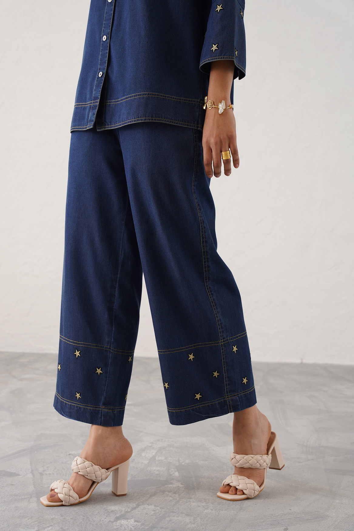A model showcasing Grazia Pant Feature image by Stitch Stories from Stitch Stories's collection