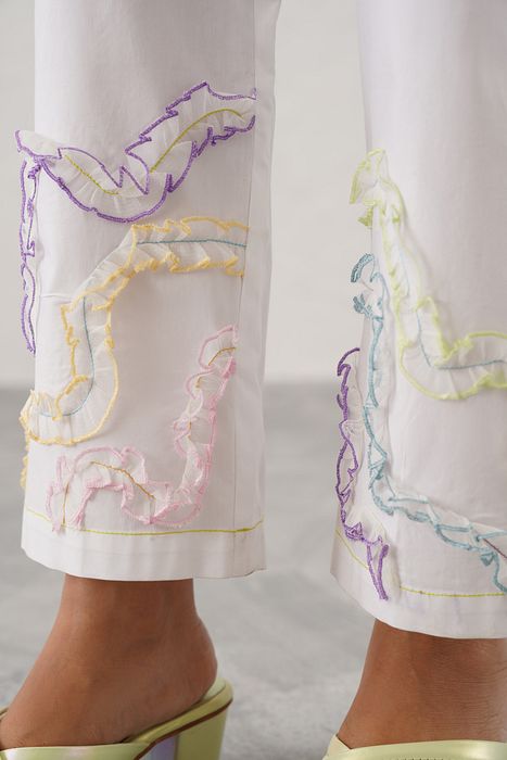 A model showcasing Stella Pant by Stitch Stories from Stitch Stories's collection