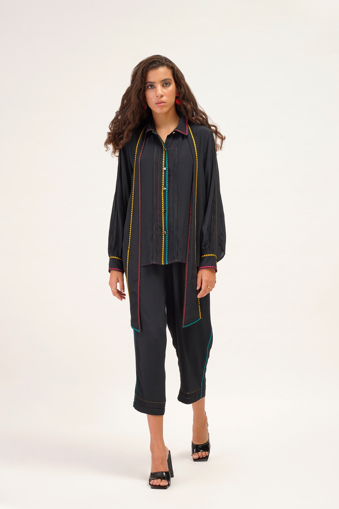 A model showcasing Elodie Pant Feature image by Stitch Stories from Stitch Stories's collection
