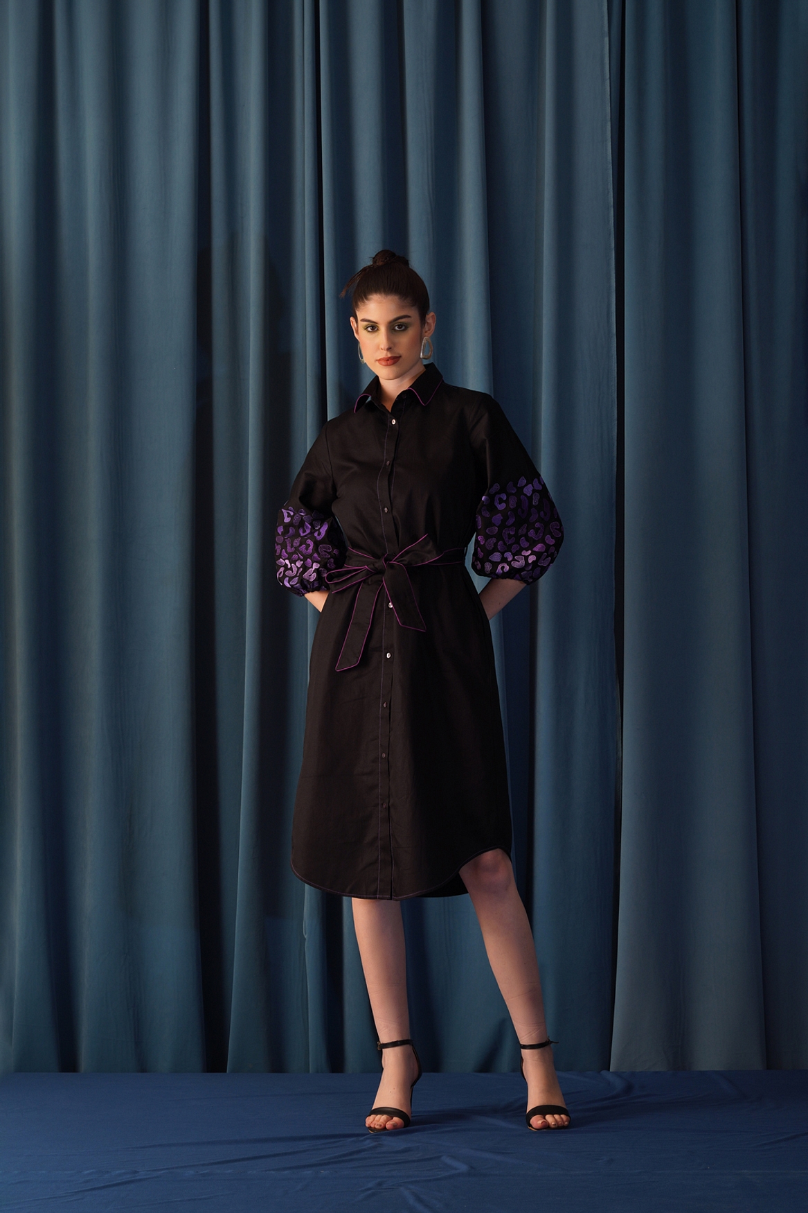 A model showcasing Oomph Dress Feature image by Stitch Stories from Stitch Stories's collection