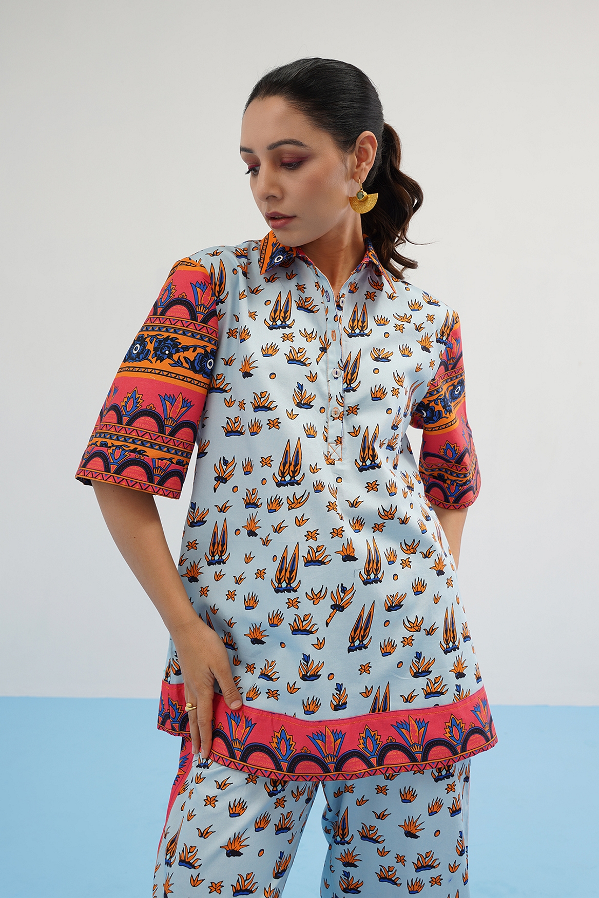 A model showcasing Nova Top Feature image by Stitch Stories from Stitch Stories's collection