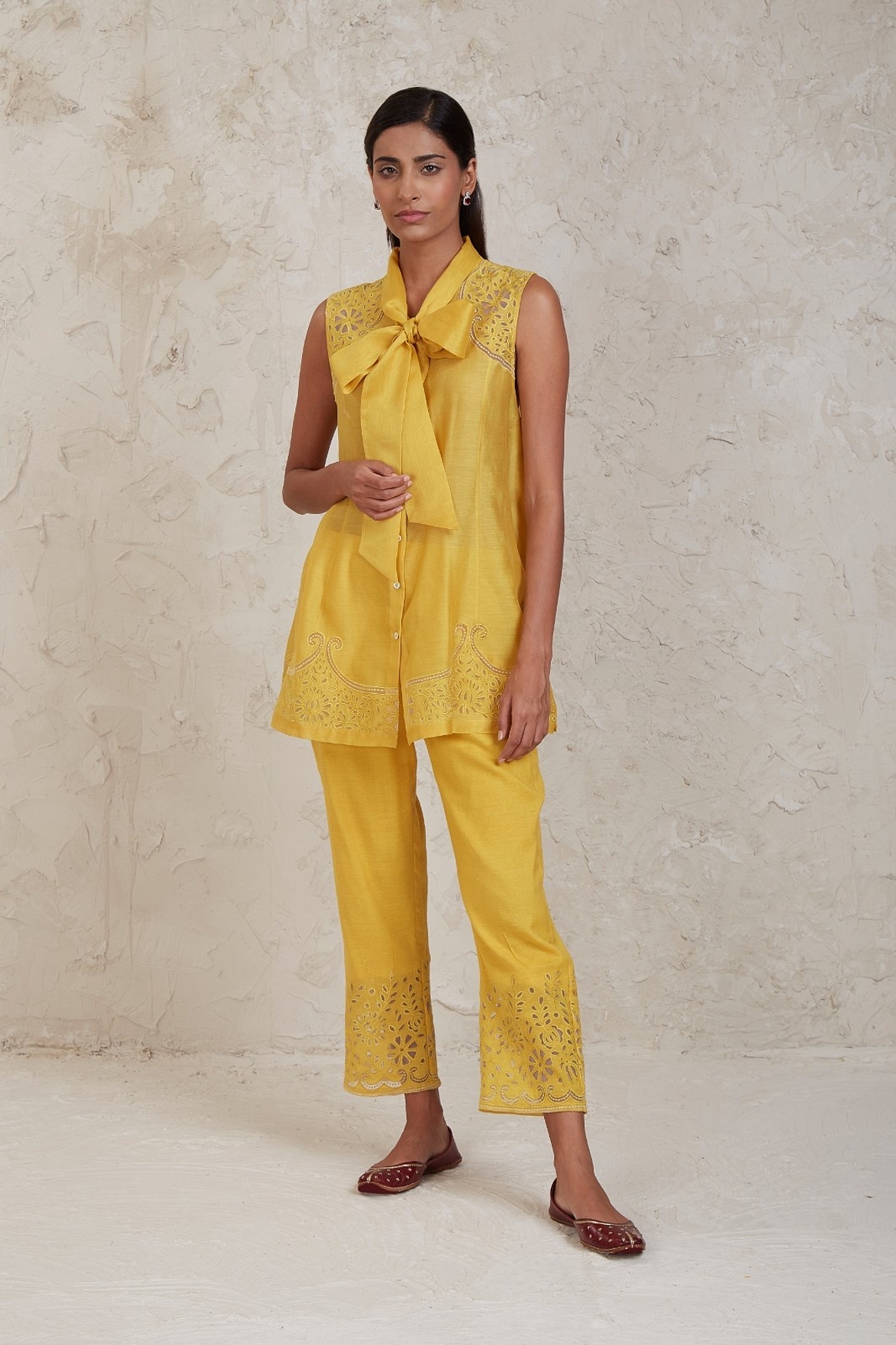 A model showcasing Yellow Ifza Coordinate Set Feature image by Sue Mue from Sue Mue's collection