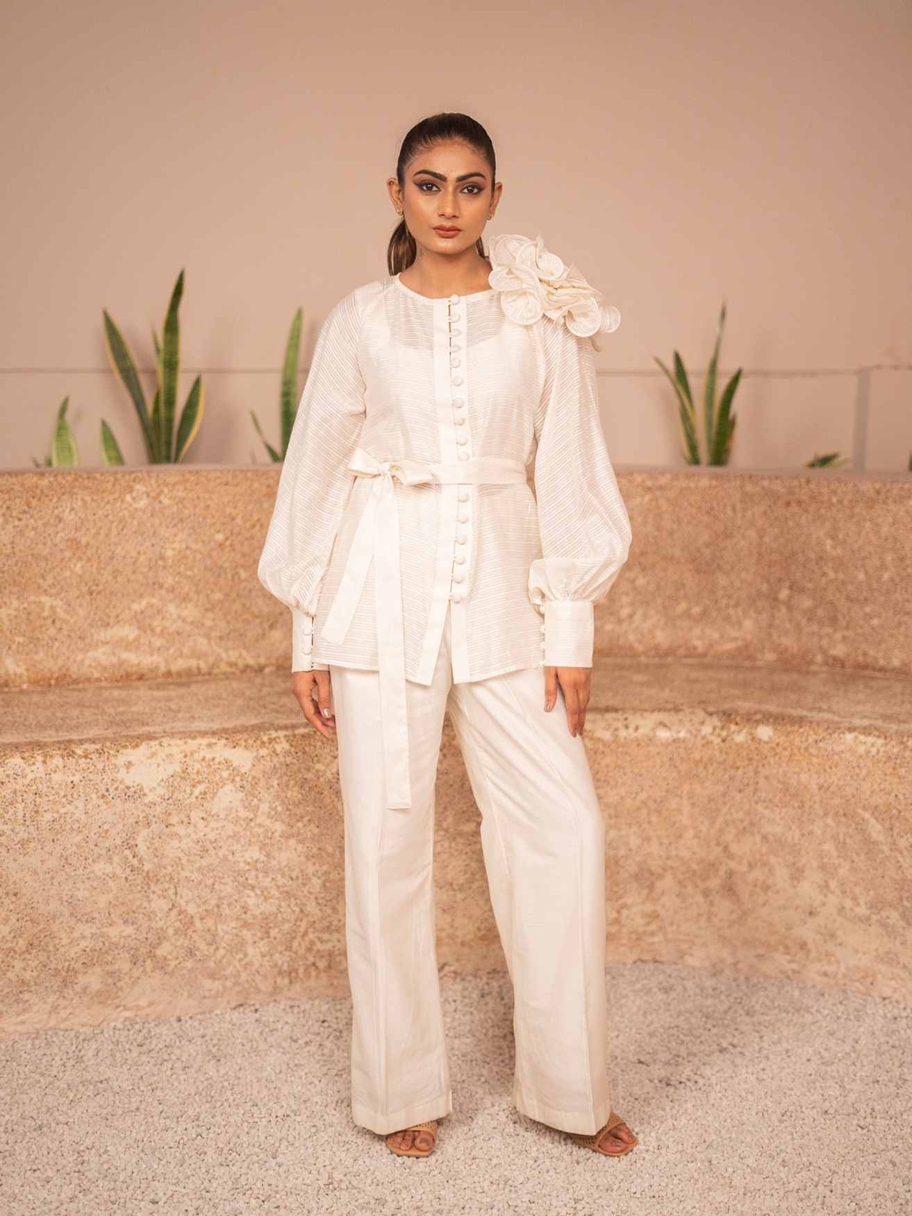 A model showcasing Floral Serenade Feature image by Sainy Garg from Sainy Garg's collection